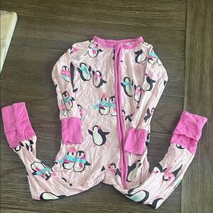 Little Sleepies Pink Penguin Footie